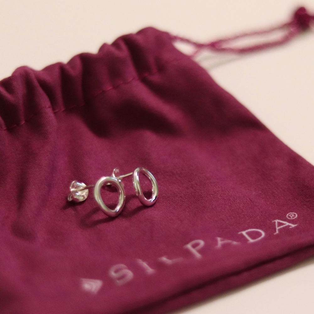 Silpada Earrings Karma Open Circle Sterling Silver